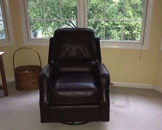 Leather Recliner - Brown 