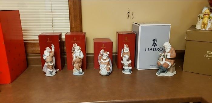 Wonderful Lladro Christmas Santas