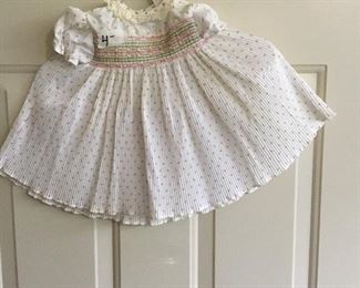 Child’s antique dress with smocking