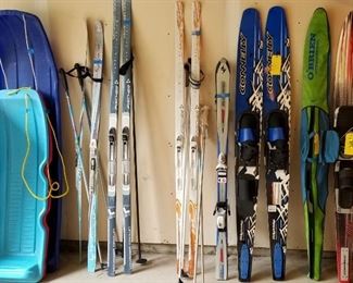Cross Country Skis Downhill Skis and Water Skis