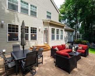 Patio Table and Wicker Chairs