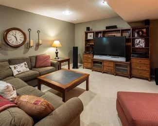 Sectional and Entertainment Center