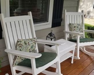 White Outdoor Rockers a