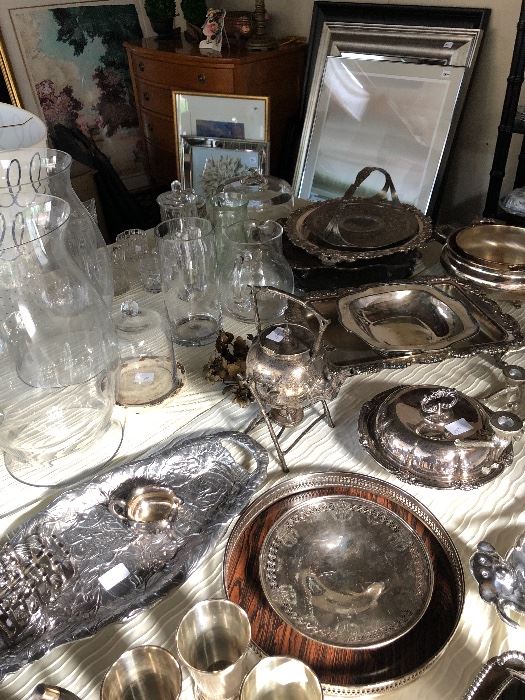 Lots of fun silver and glass! 