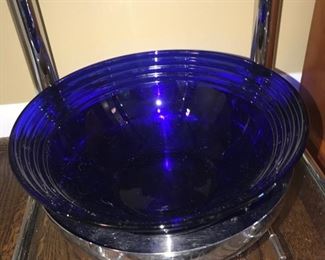 COBALT BLUE GLASS BOWL