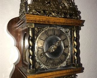 ANTIQUE VINTAGE DUTCH  WALL CLOCK 