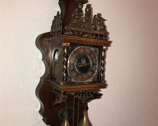 ANTIQUE VINTAGE DUTCH  WALL CLOCK 