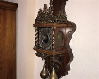 ANTIQUE VINTAGE DUTCH  WALL CLOCK 