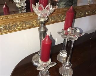 GLASS CANDLE HOLDERS 