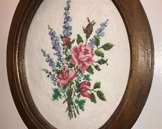 FRAMED CROSS STITCH EMBROIDERY 