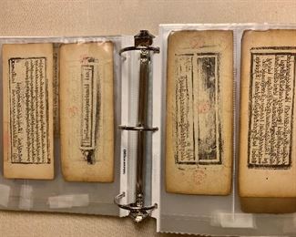 ANTIQUE TIBETAN BUDDHIST VARIOUS MANUSCRIPT LEAVES