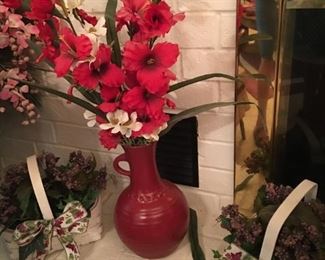 Home decor flowers in vases