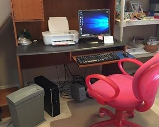 Computer desk, computer chair, Heavy-duty floor mat