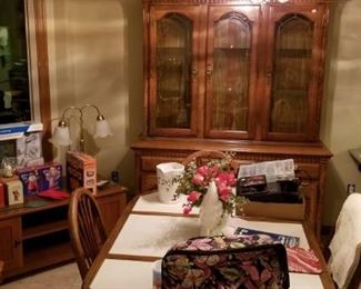 Dining Room Buffet and China cabinet, weather center...