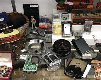 Military, fishing,lighters, carving set, vintage toys, etc.