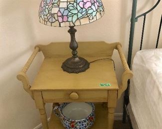 Antique Wash Stand w/side Towel Bars & Drawer - $125 - (23W  15D  32H)