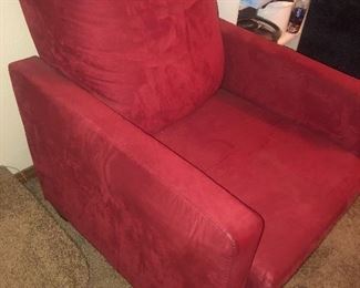 Single red accent chair $35