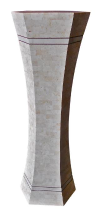 MAITLAND SMITH MARBLE AND BRASS PEDESTAL