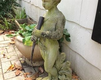 concrete garden statue