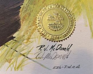 closeup of RJ McDonald signature