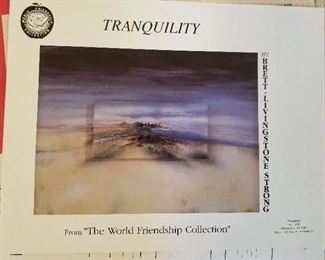 Serigraph, Brett Livingstone Strong,  “Tranquility” , The World Friendship collection