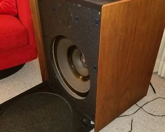 Altec Speakers, Excellent Condition. Solid walnut case, matching set. 