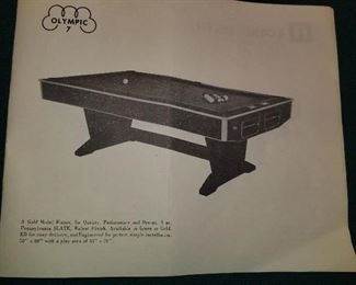 Pool Table, 7ft Excellent condition