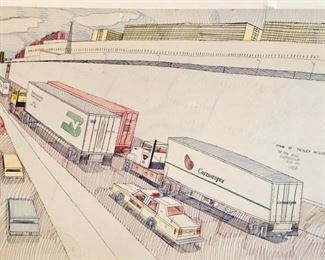 Dan Ryan Expressway Past 51st Artwork by Wesley Willis 1986
