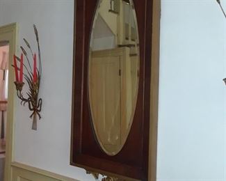 Large hall mirror, beveled