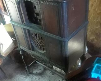 Old radio cabinet