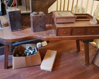 Antique Cobbler's bench, use as coffee table