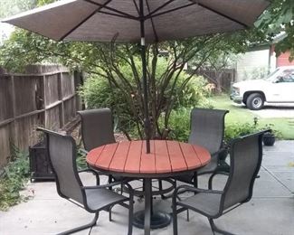 Patio Table and Chairs with Umbrella