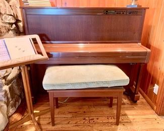 Yamaha Upright Mahogany Piano and Bench