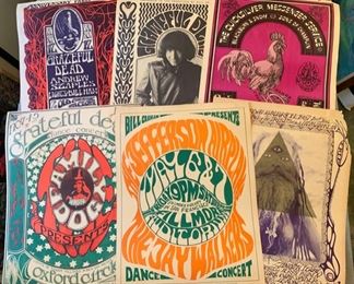 Iconic Vintage Rock Concert Posters  1966-1972, 14x20, all original first printings (Bindweed Press).