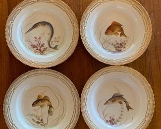 Flora Danica by Royal Copenhagen, Fish Plates, 8 different designs, sold individually, more images available email: hwcinvites@gmail.com