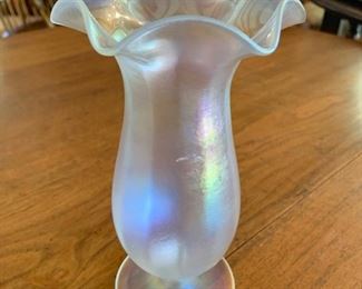 Rare, early Steuben Verre de Soie Vase