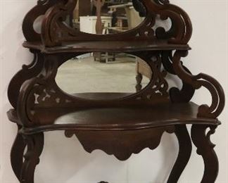 Victorian carved walnut 4 tier etagere