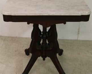 Victorian beveled marble parlor table