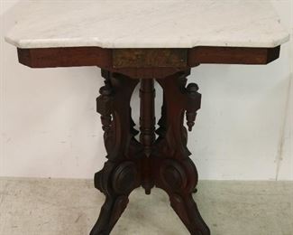 Victorian shaped marble top table