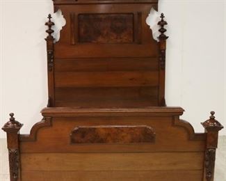 Victorian walnut bed to set