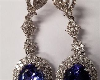 Platinum Tanzanite & Diamond Earrings APP $23,705