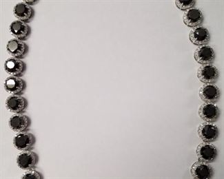14K Black & White Diamond Necklace APP $88,500