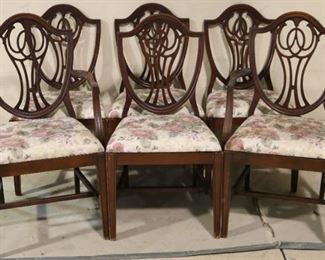 Lovely set of shield back dining chairs