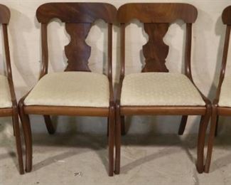 Set of walnut Empire chairs