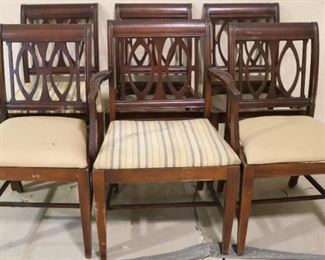 Matching set of mahogany dining chairs