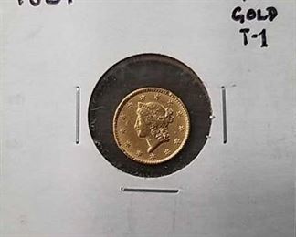 1851 $1.00 Gold piece