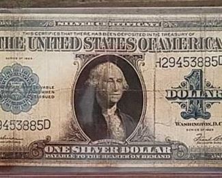 $1 Large Blue silver certificate