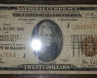 $20 National Currency Federal Reserve Note