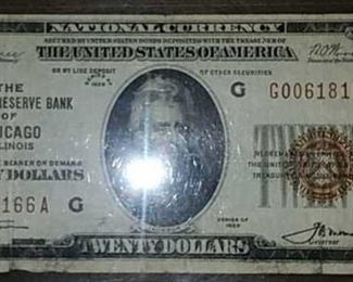 $20 National Currency Federal Reserve Note
