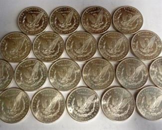 Several silver dollars